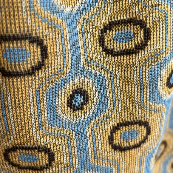 Zara Jacquard Geometric Print Knit Long Sleeve Off Shoulder Crop Top Size L - Picture 6 of 14